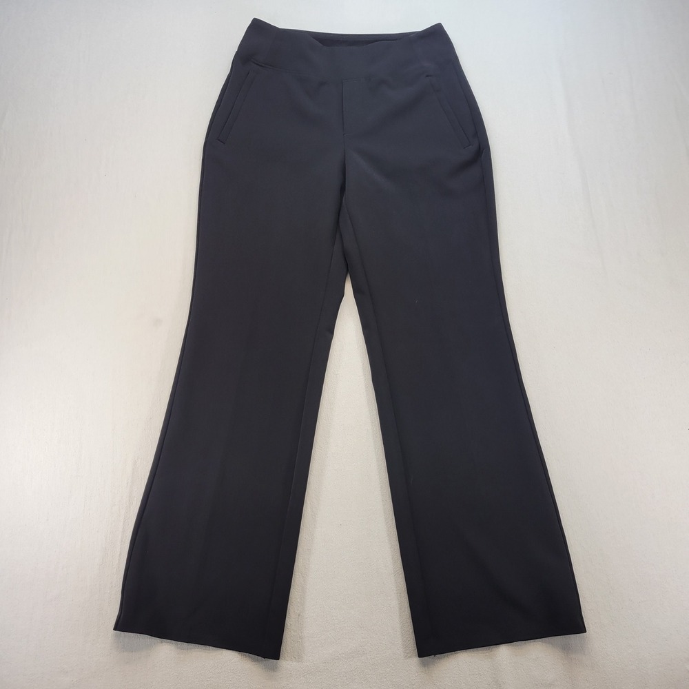 Athleta Endless High Rise Flare Pants Women 2P Black Athleisure Pull On Trousers